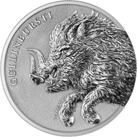Image 1 of GERMANIA BEASTS: GULLINBURSTI 1 OZ SILVER BU (x2 set)