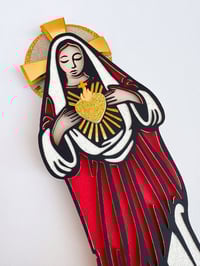 Image 1 of Sagrado Corazon de Maria Metal Diecut 