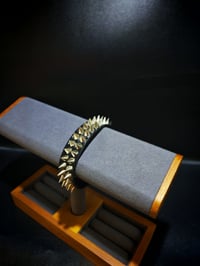 Image 5 of Faux leather spiked bracelet 
