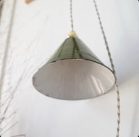 Image 5 of Suspension Ou Baladeuse conique Tole Emailee Verte  