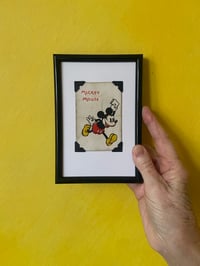 Image 13 of Mickey Mouse and friends c 1930s, framed individual vintage cards