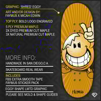 Image 1 of ‘SHRED’ EGGY + FBS EXTRA SMOOTH TAPE & FAYMUS STICKER PACK