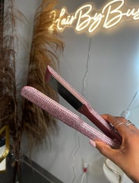 Image 2 of Pink rhinestone flat iron