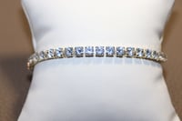 Image 1 of Gold plated bolo crystal bracelet 