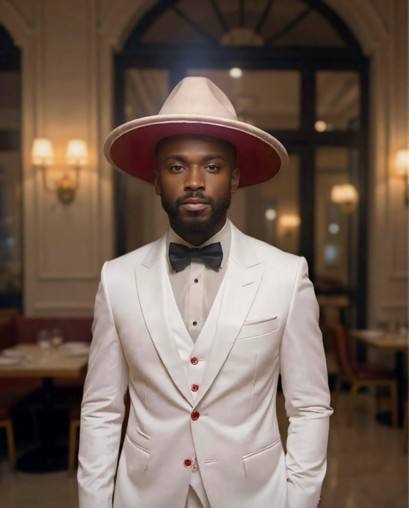 Image of 2 Tone WIDE BRIM Fedora Hats