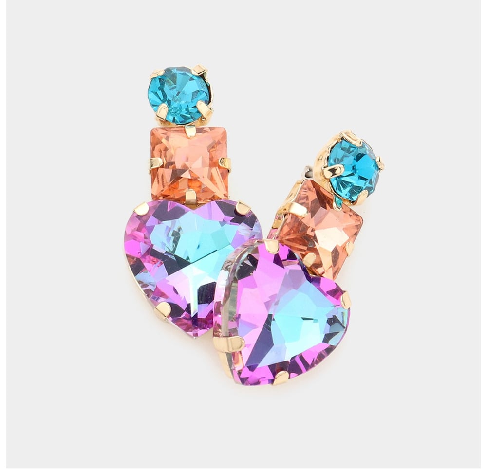 Image of Heart  Melt drop earrings 