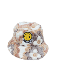 brown floral bucket hat 