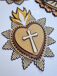 Image 3 of Sacred Heart Cross #2 SVG / Archivo Digital 