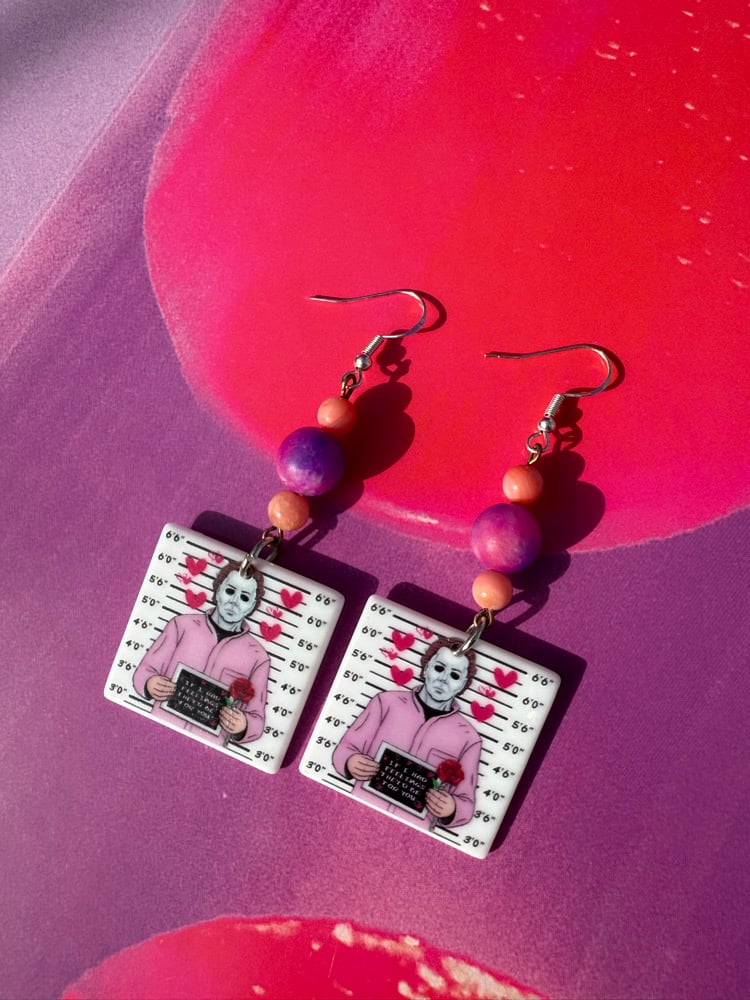 Image of Micheal meyers love earrings ๐๐ช