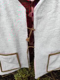 Image 6 of Woodstock Reversible Gilet - Vintage kantha fabric and white teddy fur