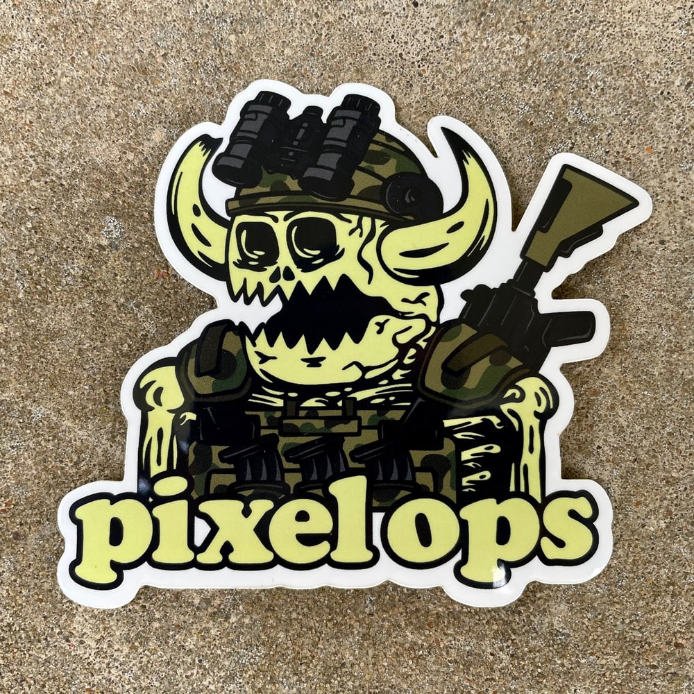 Pixel Ops Monster Halloween Sticker