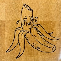 Image 2 of Crying Banana Petite End Grain Cutting Board