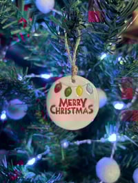 Image 4 of Merry Christmas with retro Lights tags.