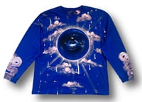 Image 1 of “MY MIND IS A BLACK HOLE’ BLEACH PAINTED LONG SLEEVE T-SHIRT 2XL