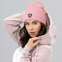 Image 1 of Badge Of Honor Beanie Pink