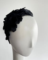 Image 2 of Black lace headpiece