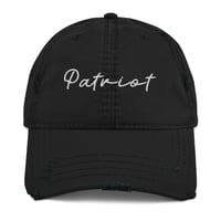 Image 9 of Patriot Cursive - Distressed Dad Hat from PatriotsCo.com