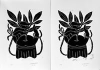 Hand It Back To Nature — Lino Print