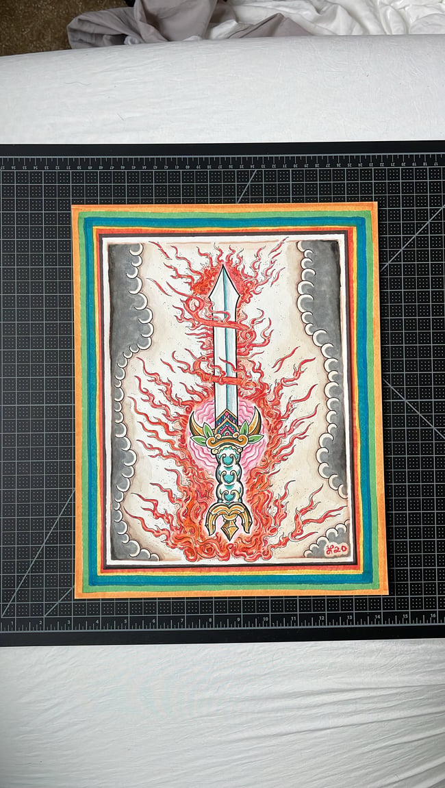 Fire sword