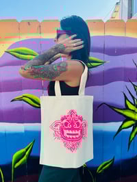 Image 1 of Neon pink tote bag 