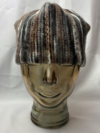 Image 3 of BROWN AND GREY KNIT BEANIE