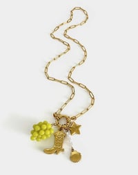 Image 4 of CHARM NECKLACE - BOOT, GRAPES 