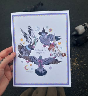 Image of BE KIND TO PIGEONS PRINT