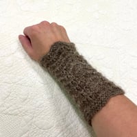 Image 2 of Shetland  or Shetland Lambswool Lace Wrist Warmers