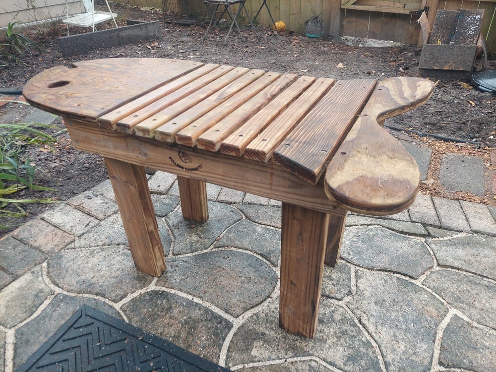 Image of Wooden Fish Table 