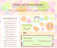 Slice of Sweetness sticker sheet