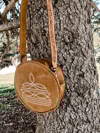 Brown Boot stitch purse