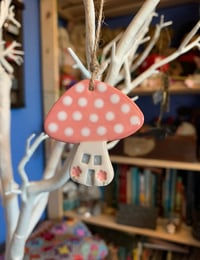 Image 5 of Ceramic Toadstool House Hanging decoration