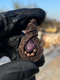 Image 1 of mini pendy raw ruby 