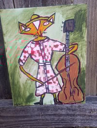 Image 3 of Fox Playing Stand Up Bass 