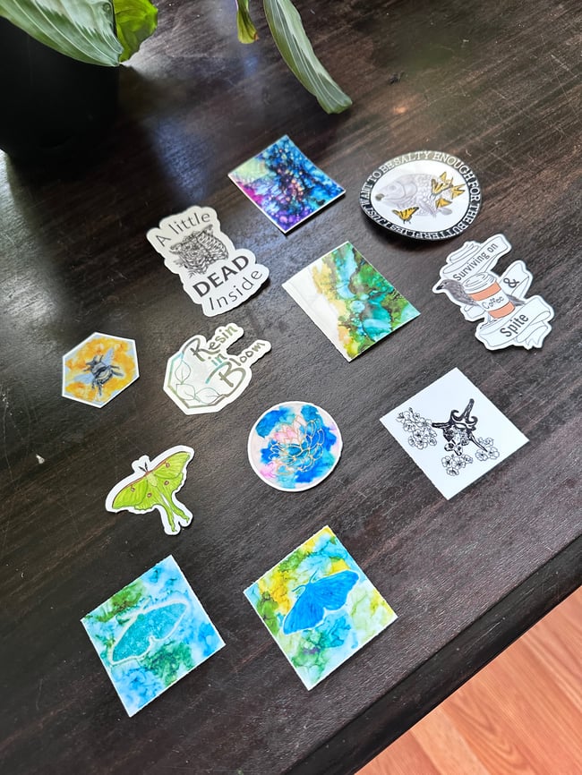 Original Art Stickers | Resin in Bloom