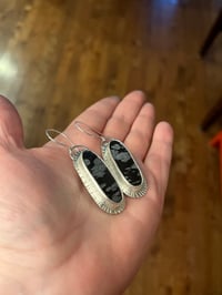 Image 3 of Snowflake Obsidian Earrings