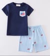 Navy Flag Patriotic Boys 2pc set 