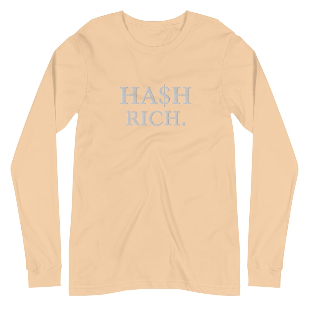 Image of "HA$H RICH" Embroidered Long Sleeve