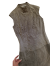 vintage Ralph Lauren suede fluted hem dress