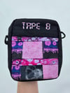Tape B patchwork crossbody bag 