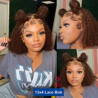 Image 3 of #4 Deep Curly  Bob Wig