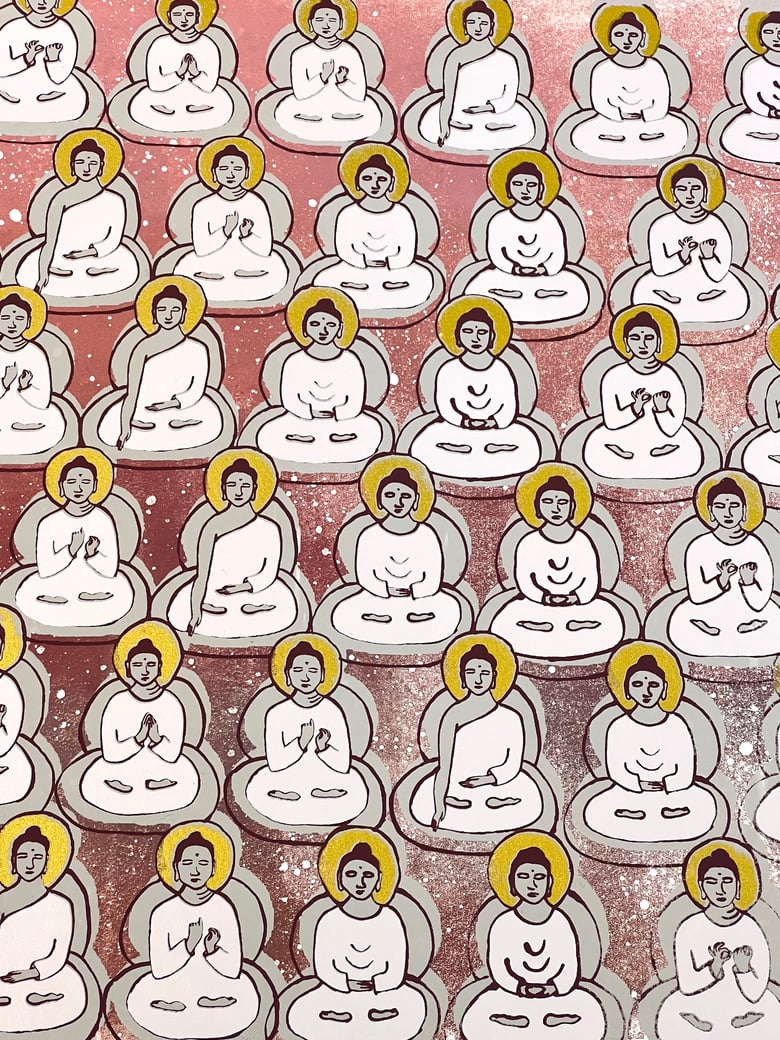 Image of Rose Gradient Buddhas I