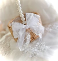 Image 1 of PRE-ORDER Teddy Bear Charm Pearl Handle Basket 