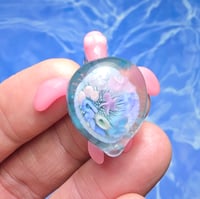 Image 1 of "UNDER THE SEA" CORAL REEF IMPLOSION SEA TURTLE PENDANT SMALL 9