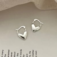 Image 5 of SHANICE 100% S925 Sterling Silver Large Heart Hoop Earrings For Women Stainless Steel Statement Earr