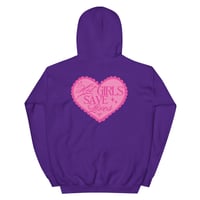 Image 10 of HOT GIRLS HAVE HEART HOODIE - HOT PINK