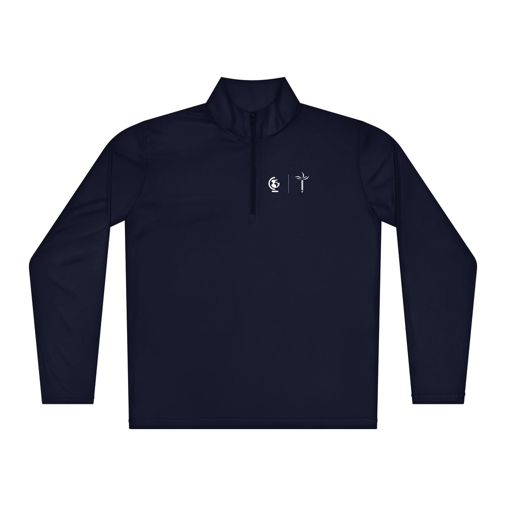 ICONS Quarter Zip - Gray and Navy