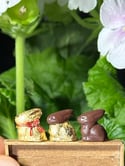 Miniature chocolate Lindt Bunnies 1:12 scale