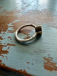 Image 17 of pink spinel ring with sterling silver twig band . size 5.25