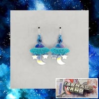 Image 1 of Iridescent Spacecraft Earrings